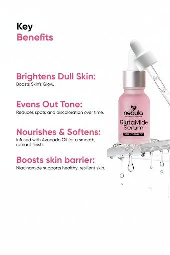 Nebula Glutamide 3-in-1 Serum – Glutathione, Niacinamide & Vitamin C.